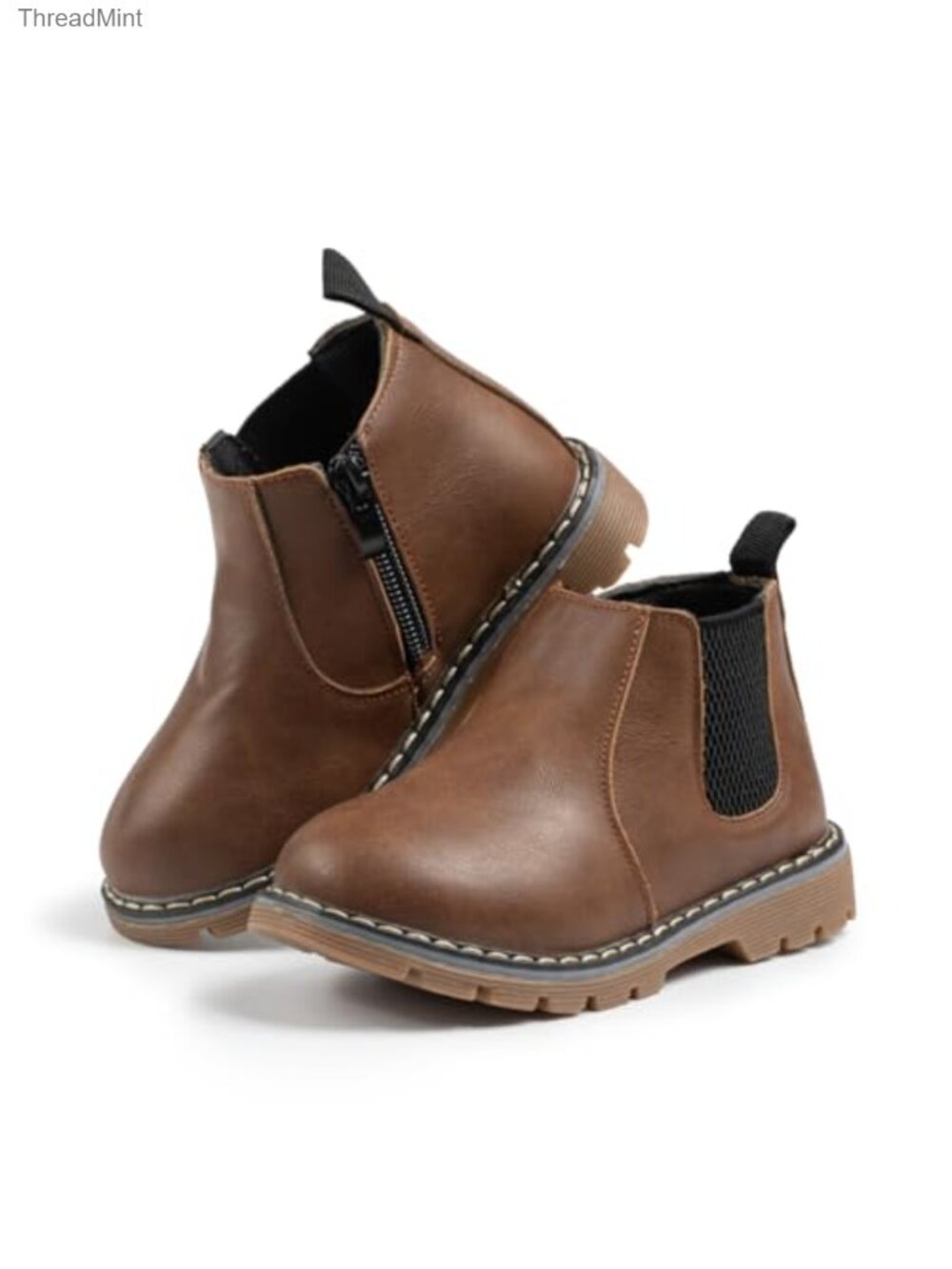 Toddler Girls Boys Combat Ankle Boots Waterproof Faux Leather Chelsea Fall